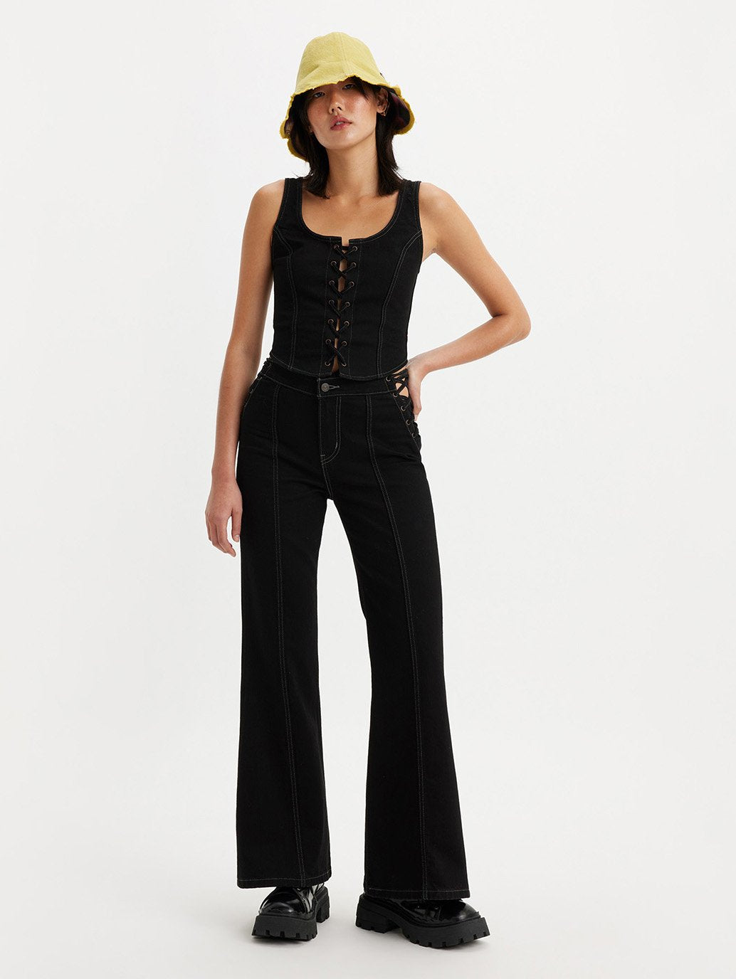 Levi's® x Barbie Ferreira Lace-Up Flare Jeans