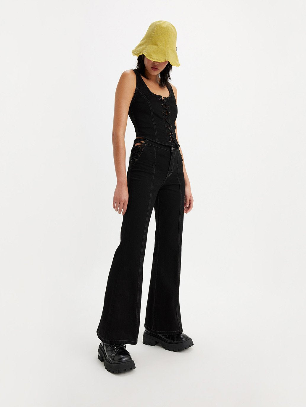 Levi's® x Barbie Ferreira Lace-Up Flare Jeans
