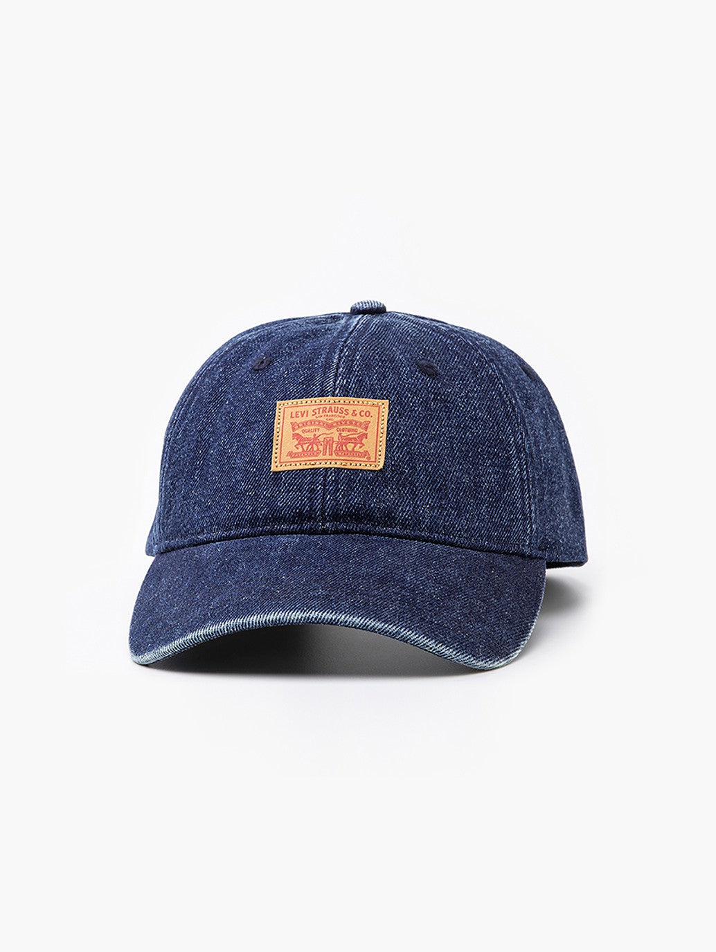 Two Horse Logo Patch Denim Cap
