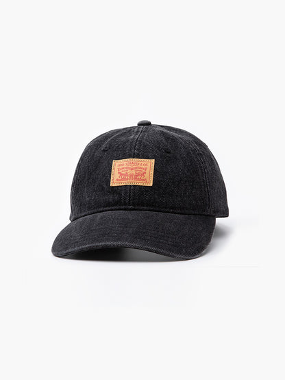 Two Horse Logo Patch Denim Cap