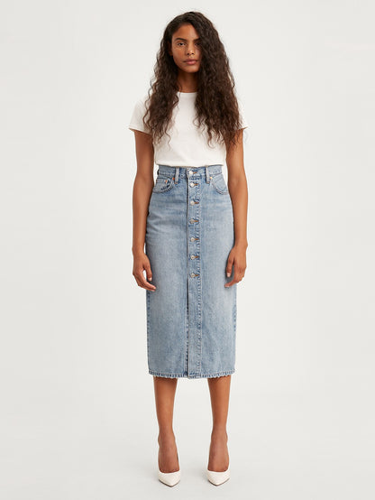 Levi's® 正面扣環中長裙
