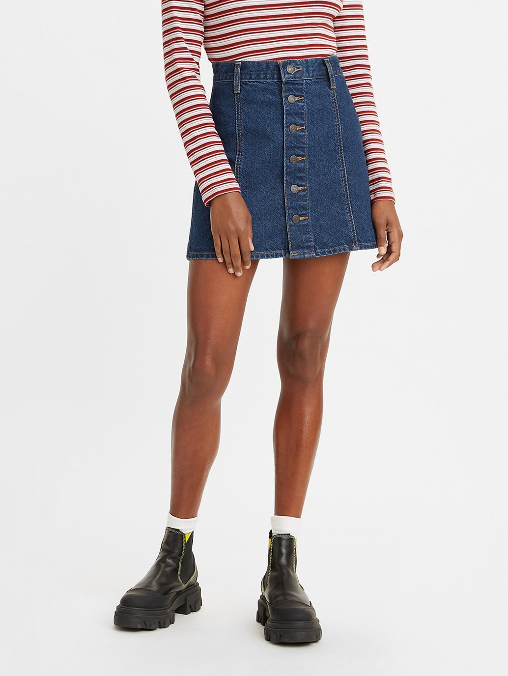 Levi's® 女款 A 字迷你裙