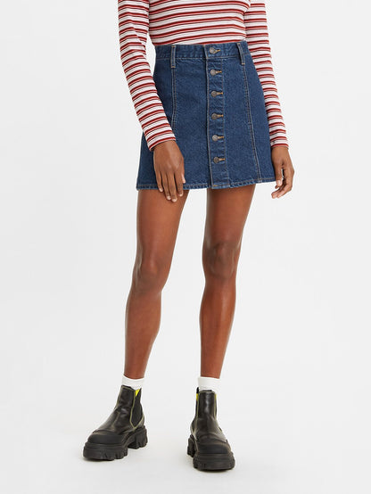 Levi's® 女款 A 字迷你裙