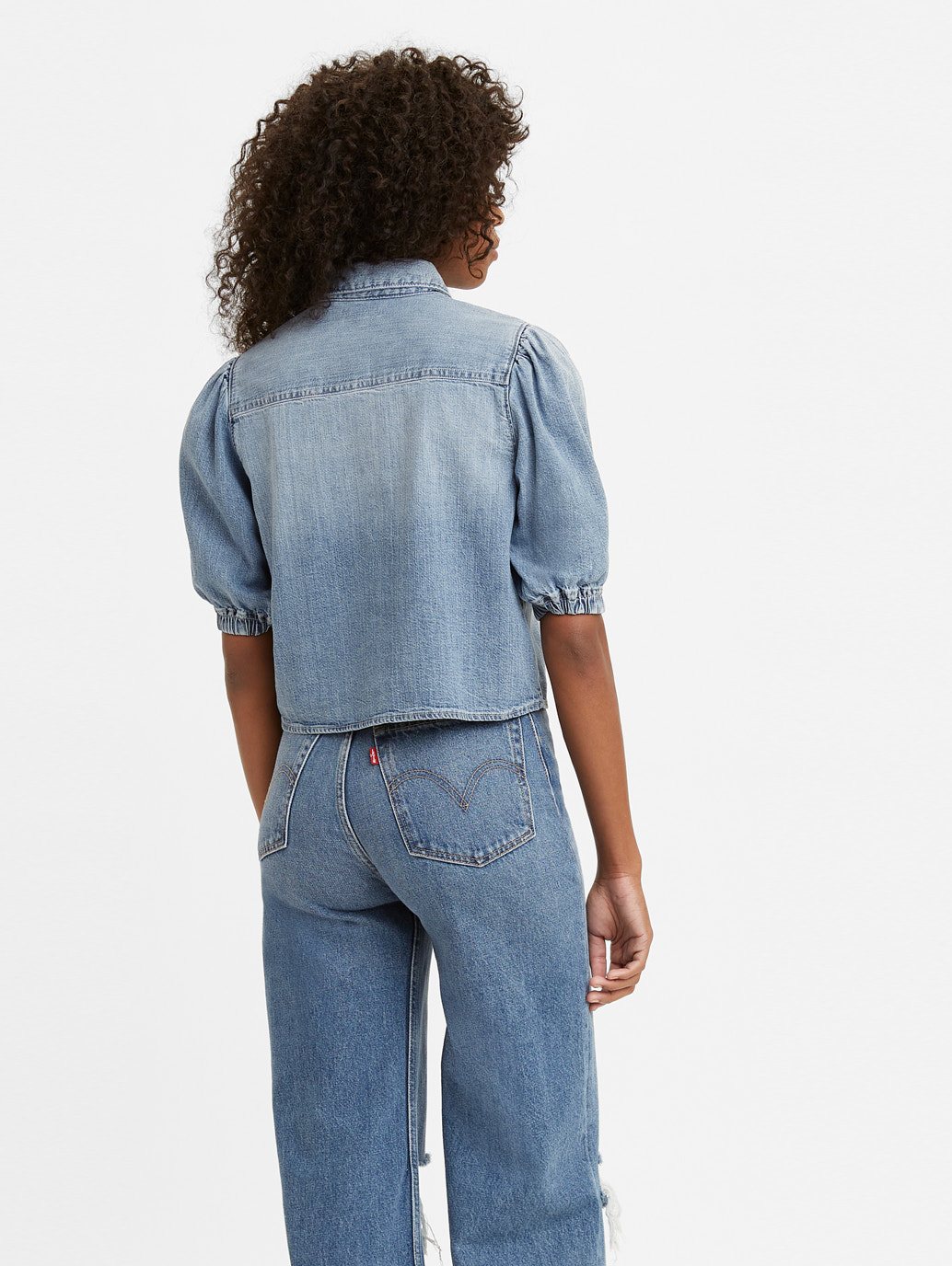 Levi's® 女士 Alice 短袖牛仔襯衫