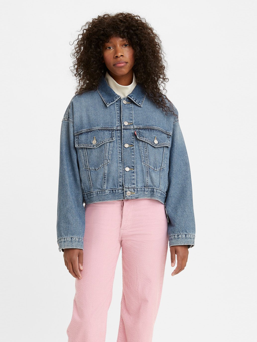 Levi's® 女用寬鬆短卡車司機夾克