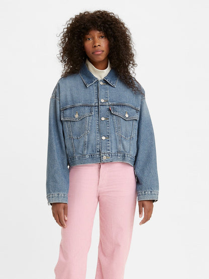 Levi's® 女用寬鬆短卡車司機夾克
