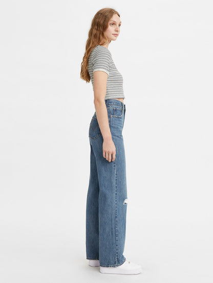 Levi's® 女款高腰直筒牛仔褲
