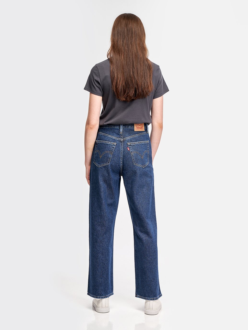 Levi's® 女款高腰直筒牛仔褲