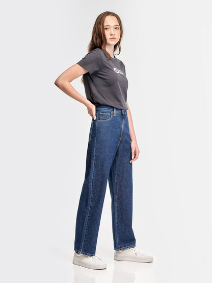 Levi's® 女款高腰直筒牛仔褲