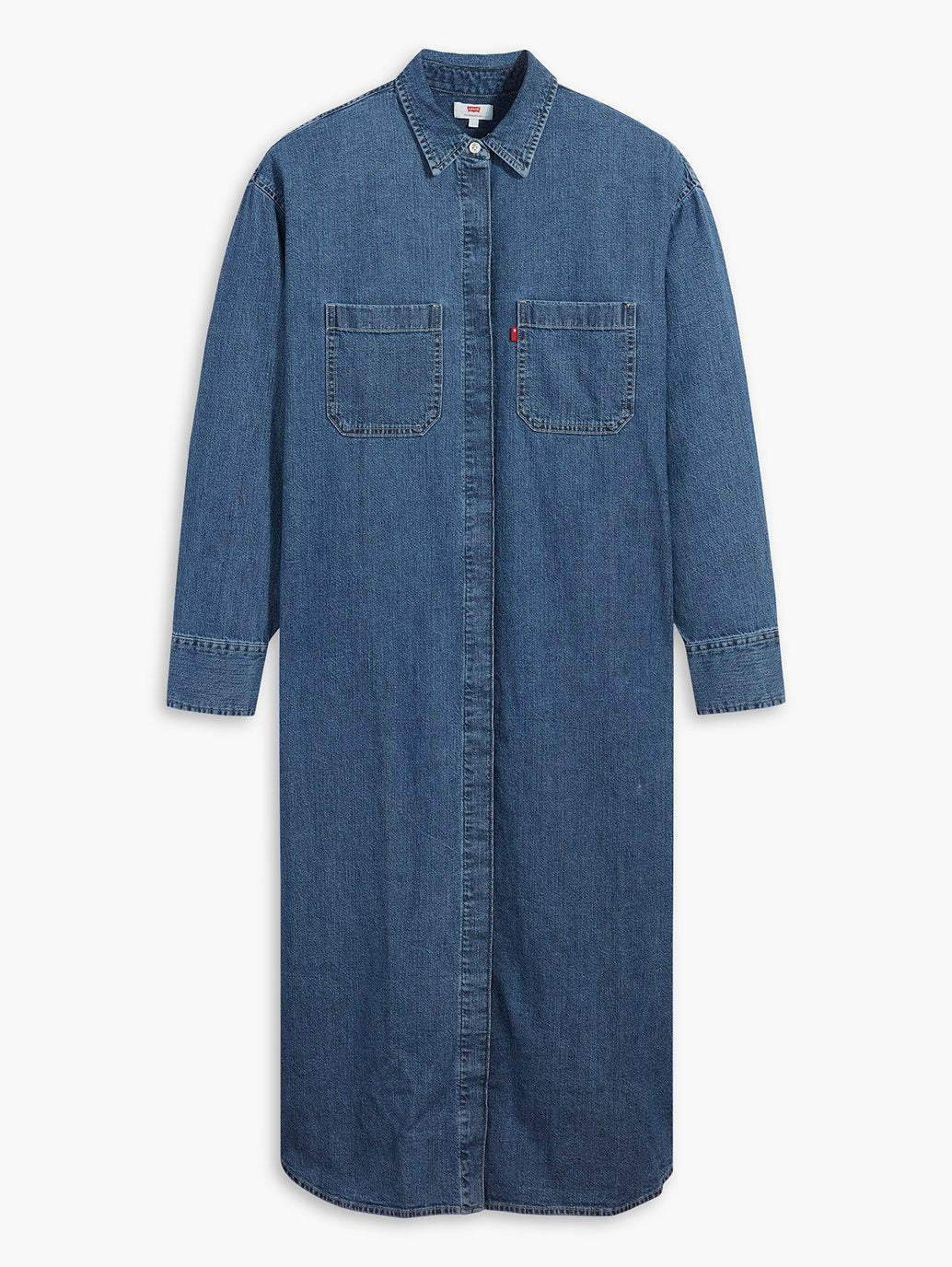 Levi's® 女款 Lennon 長版防塵襯衫式洋裝
