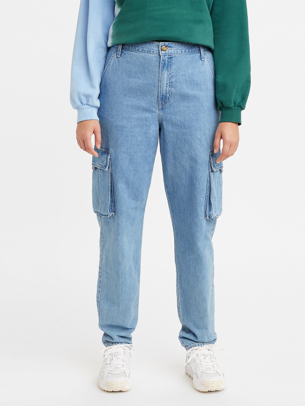 Levi's® 女用寬鬆工裝牛仔褲