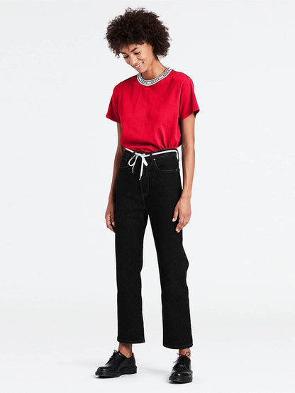Levi's® 女款 Ribcage 直筒牛仔褲