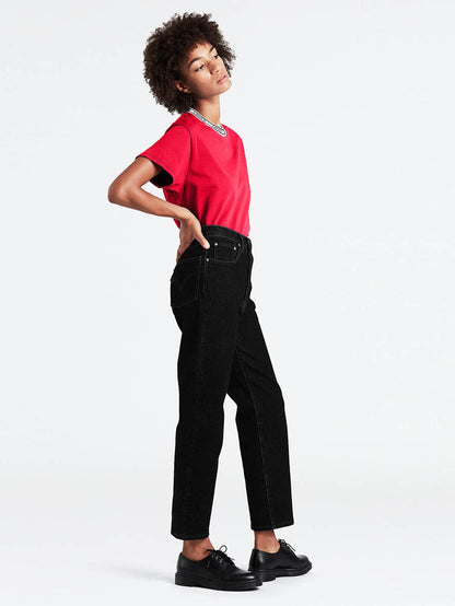Levi's® 女款 Ribcage 直筒牛仔褲