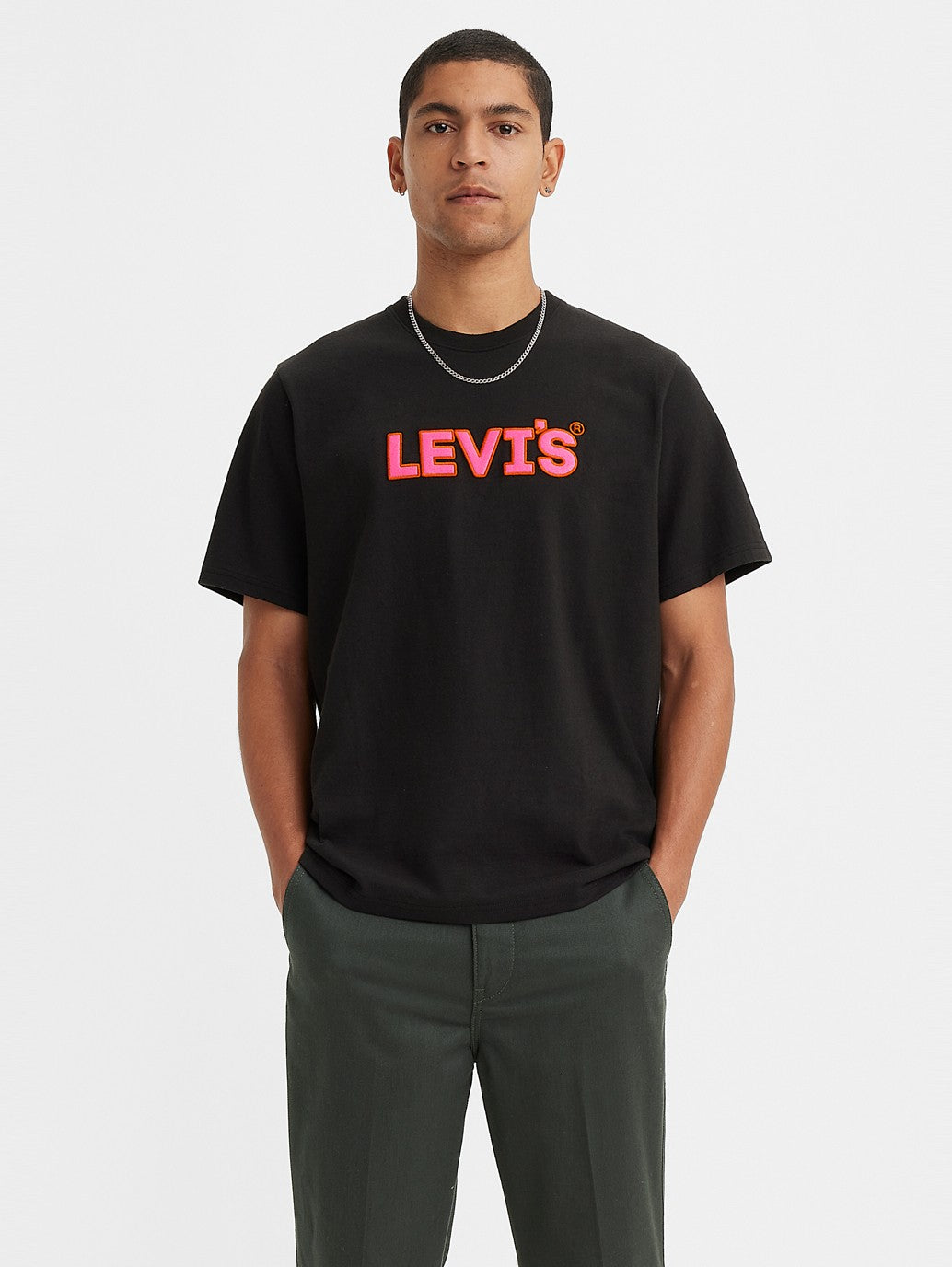 Levi's® 男士寬鬆短袖圖案 T 卹