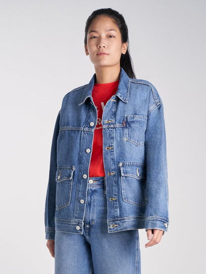 Levi's® 紅色女用卡車司機夾克