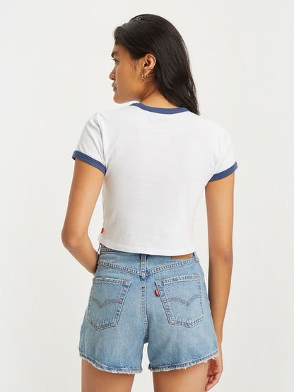 Levi's® 女用圖案 Ringer 迷你 T 卹