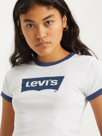 Levi's® 女用圖案 Ringer 迷你 T 卹