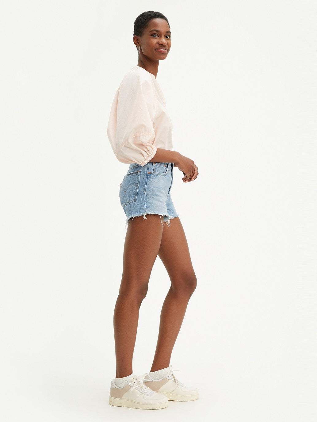 Levi's® 女士 501® 原創高腰牛仔短褲