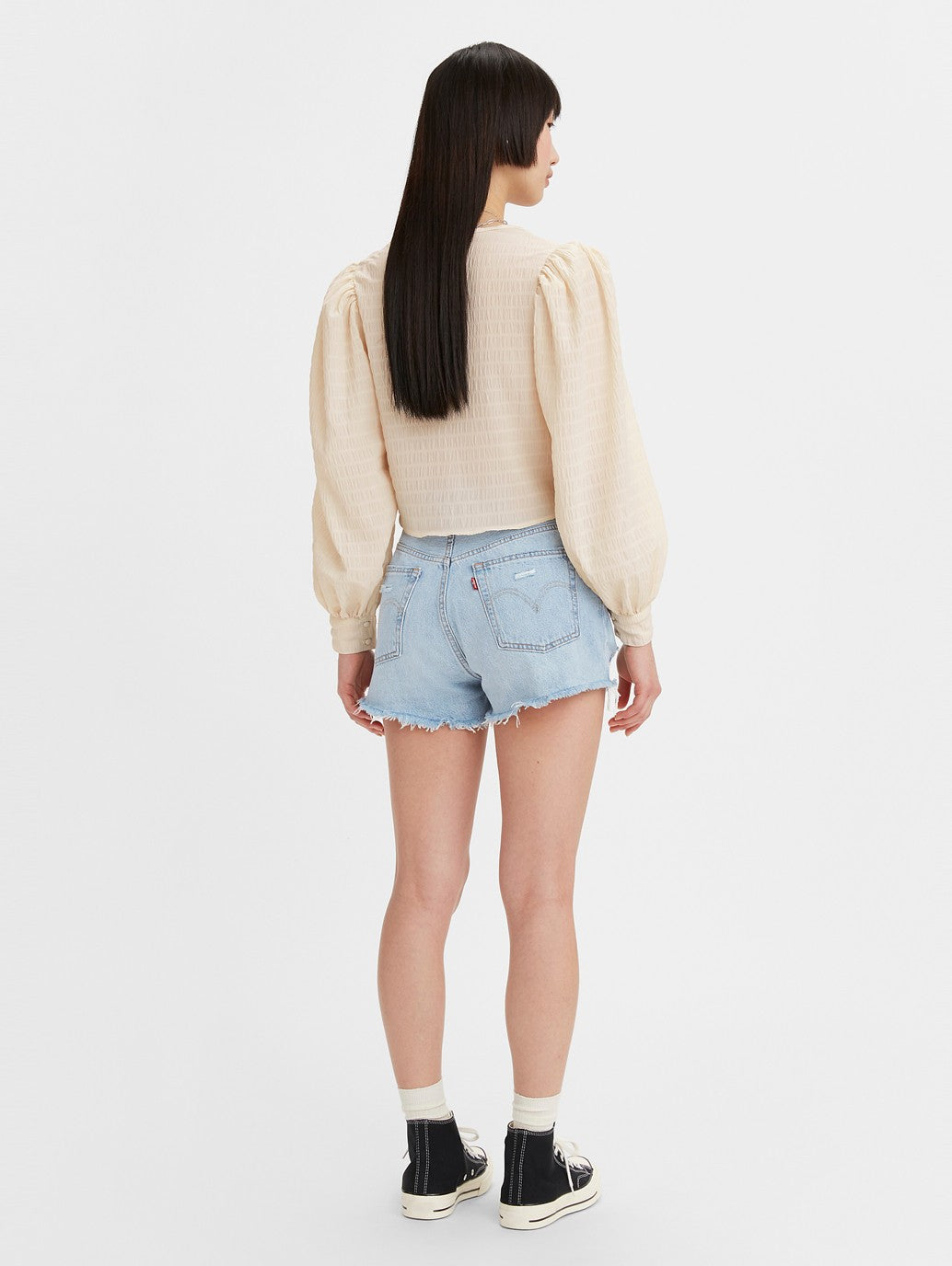 [NewJeans HANNI 所穿] Levi's® 女士 501® 原創高腰牛仔短褲