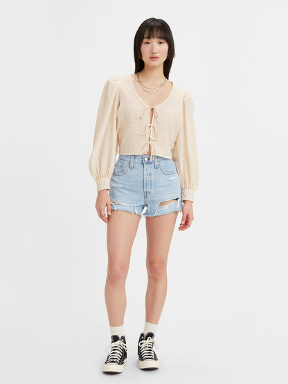 [NewJeans HANNI 所穿] Levi's® 女士 501® 原創高腰牛仔短褲