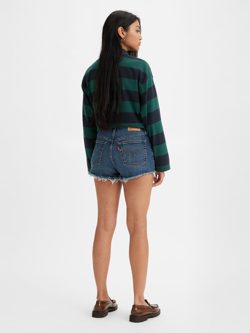Levi's® 女士 501® 原創高腰牛仔短褲