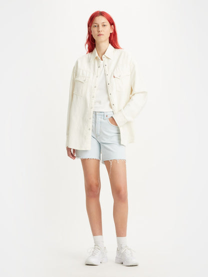 Levi's® 女士 501® Original 高腰中大腿牛仔短褲