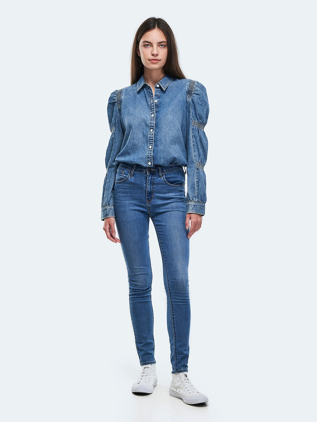 Levi's® 女款 721 高腰緊身牛仔褲