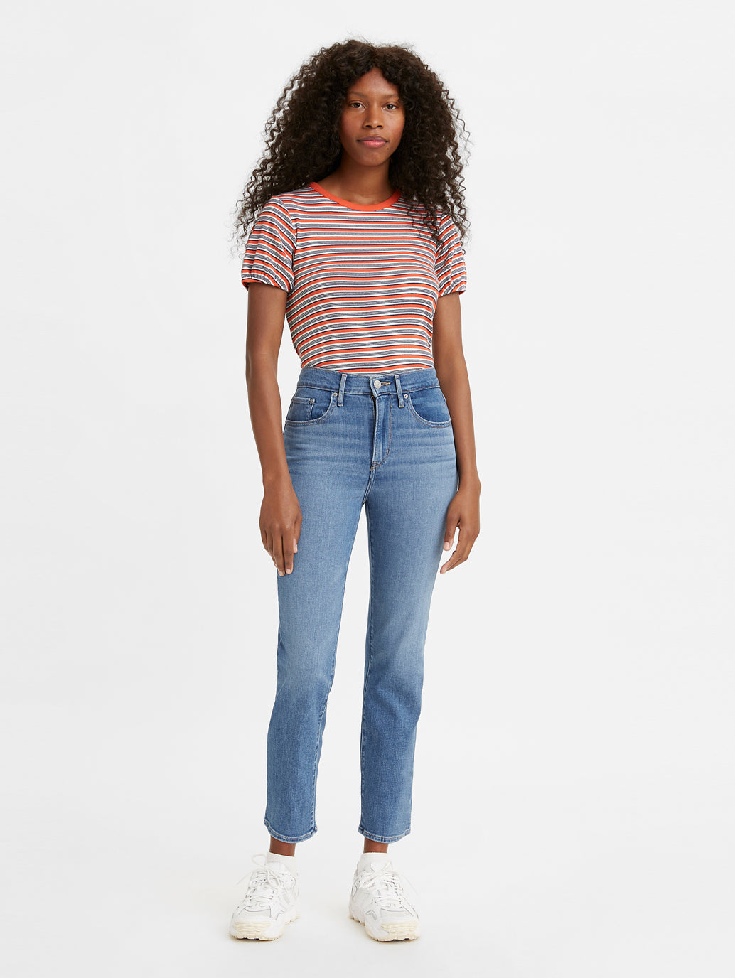 Levi's® 女式 724 高腰直筒九分牛仔褲