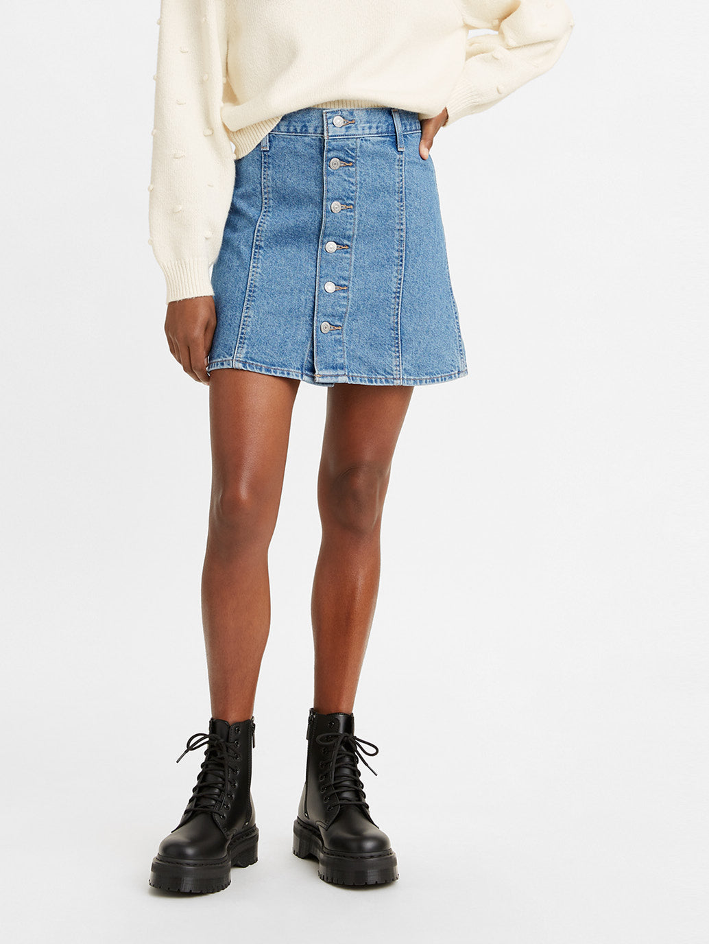 Levi's® 女款 A 字迷你裙