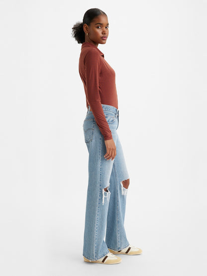 Levi's® 女用寬鬆微喇牛仔褲