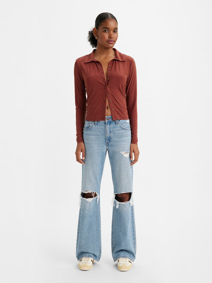 Levi's® 女用寬鬆微喇牛仔褲