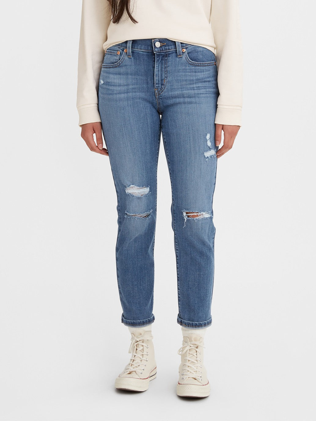 Levi's® 女式男友風中腰牛仔褲