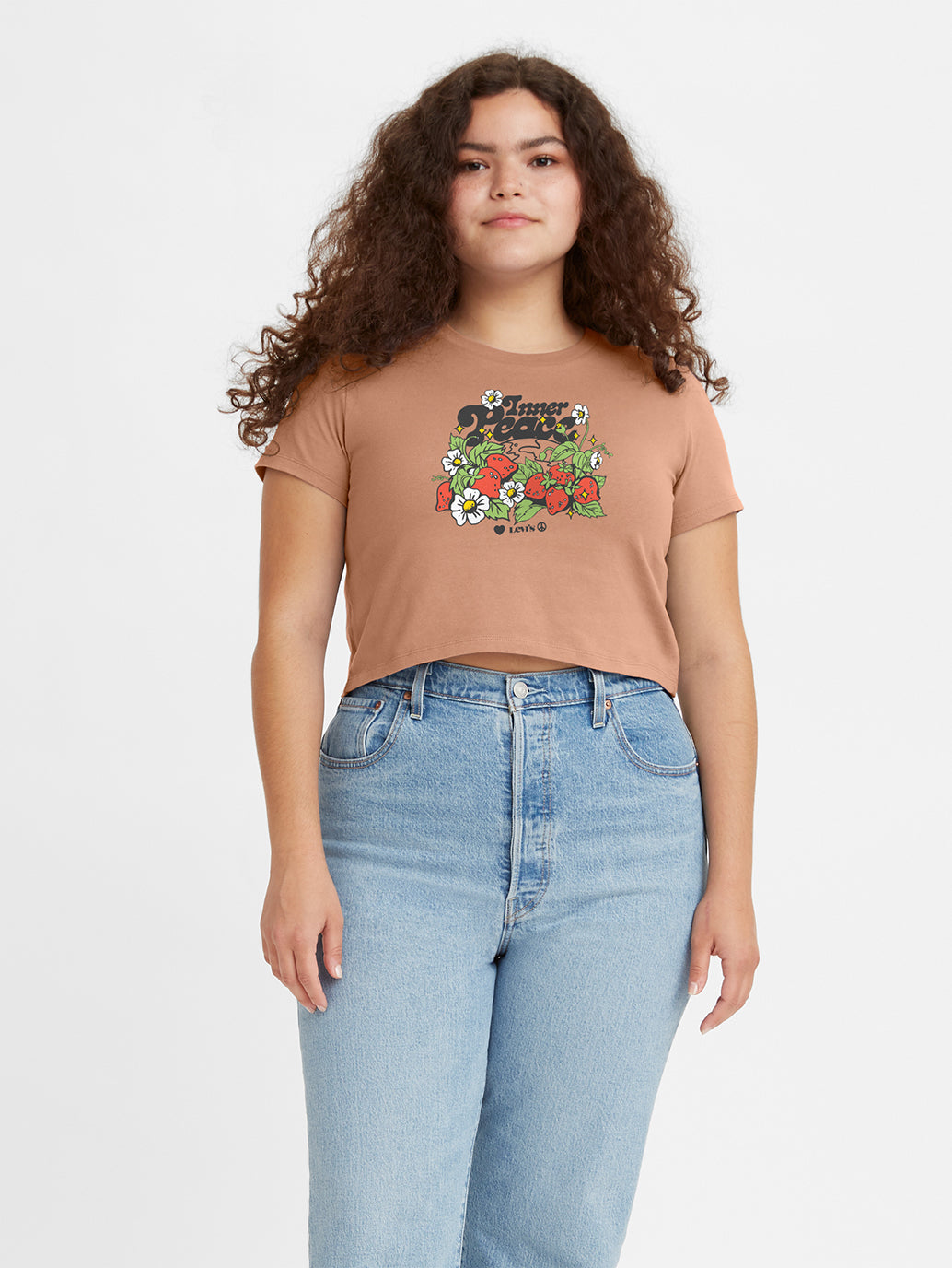 Levi's® 女款 Jordie 短版 T 卹