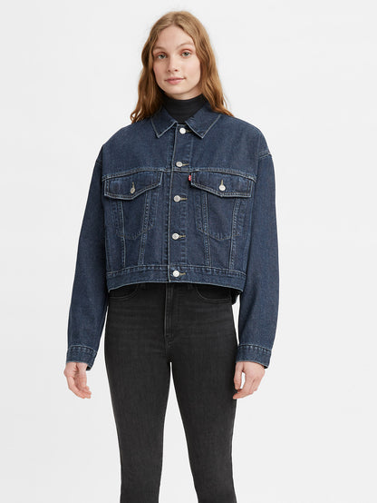 Levi's® 女用寬鬆短卡車司機夾克