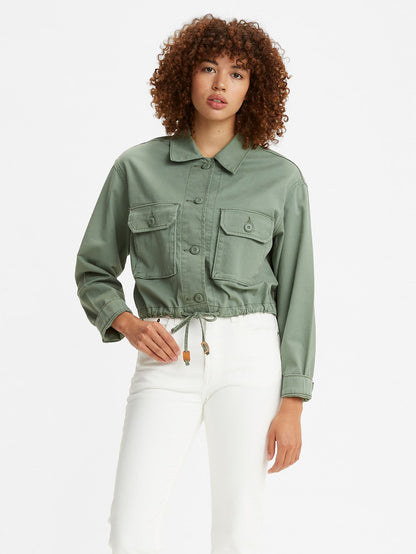 Levi's® 女款短版柔軟剩餘夾克