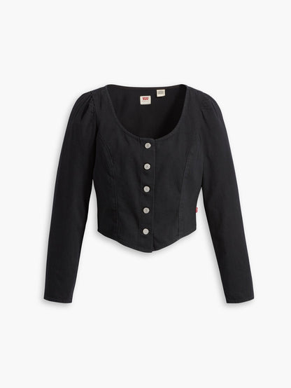 Levi's® 女款 Daryn 長袖緊身胸衣襯衫