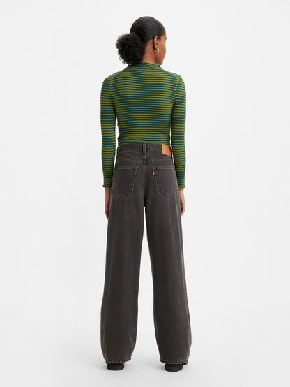 Levi's® 女用摺疊褶寬鬆牛仔褲