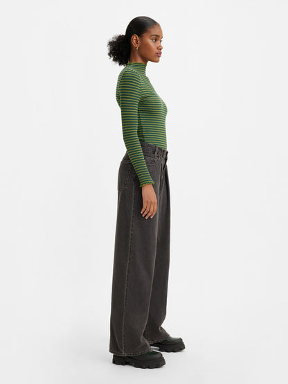 Levi's® 女用摺疊褶寬鬆牛仔褲