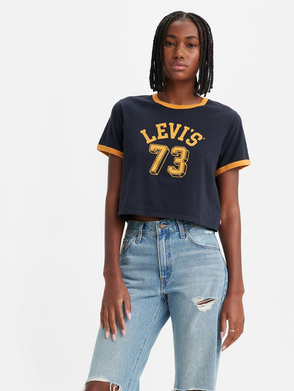 Levi's® 女式教室圖案 T 卹