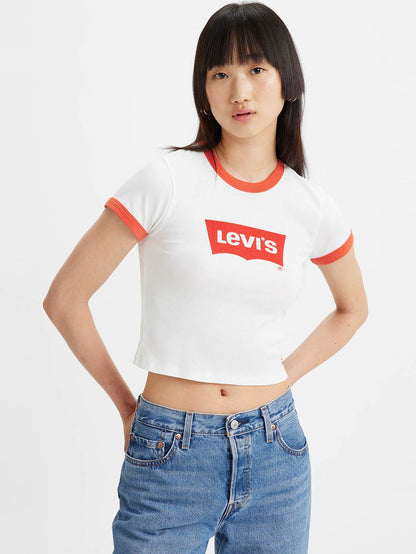 Levi's® 女用圖案 Ringer 迷你 T 卹