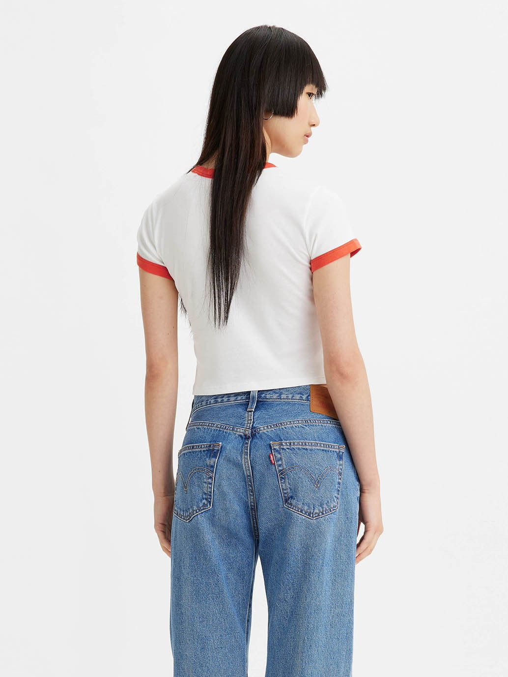 Levi's® 女用圖案 Ringer 迷你 T 卹