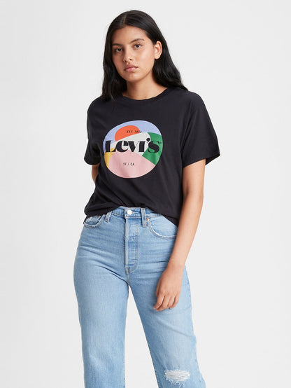 Levi's® 女用圖案校隊 T 卹