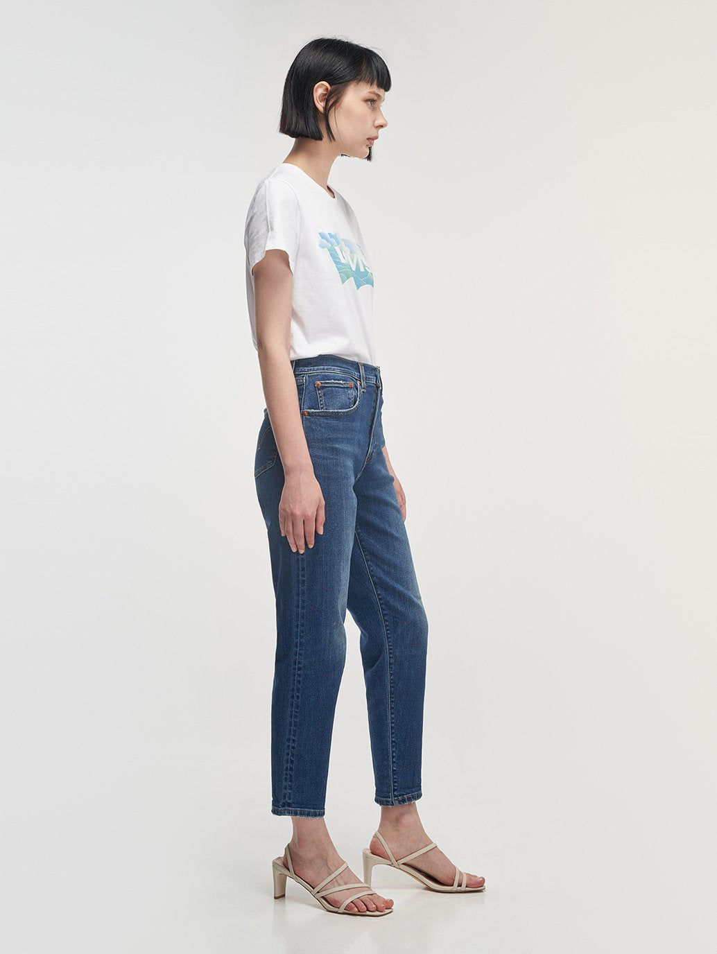 Levi's® 女款高腰男友風牛仔褲