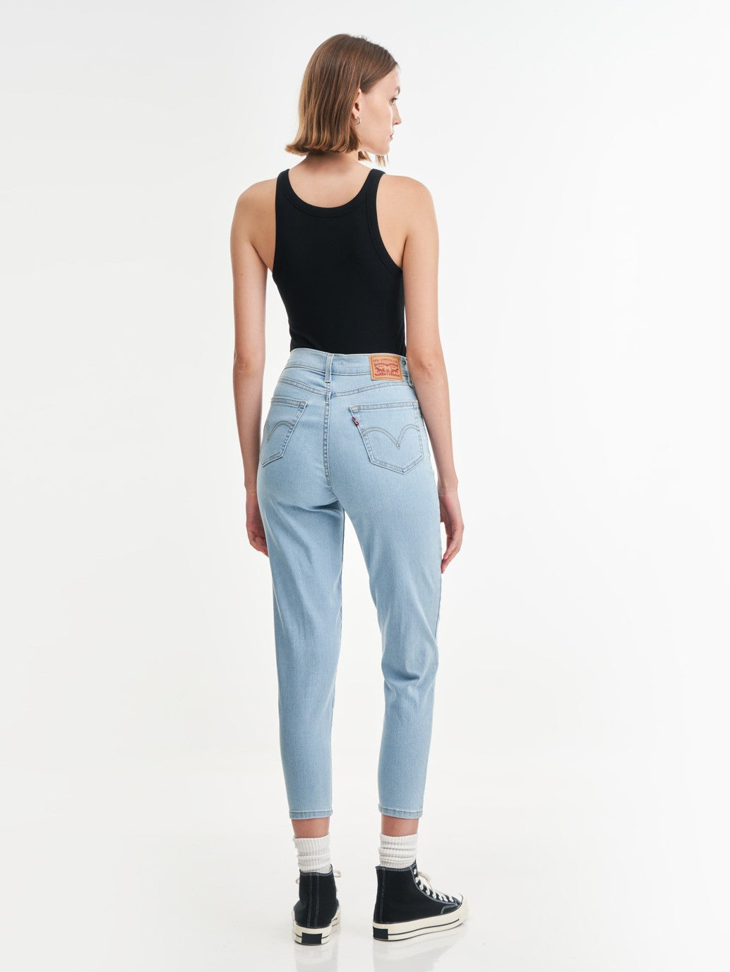 Levi's® 女款高腰男友風牛仔褲