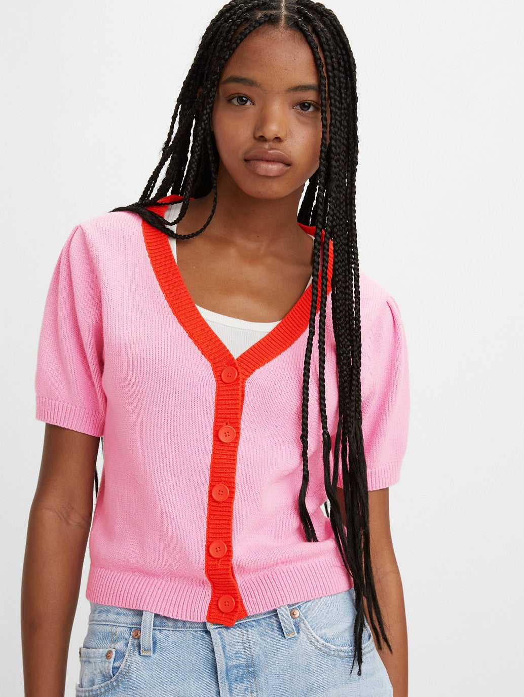 Levi's® 女士 Josie 短袖開襟衫