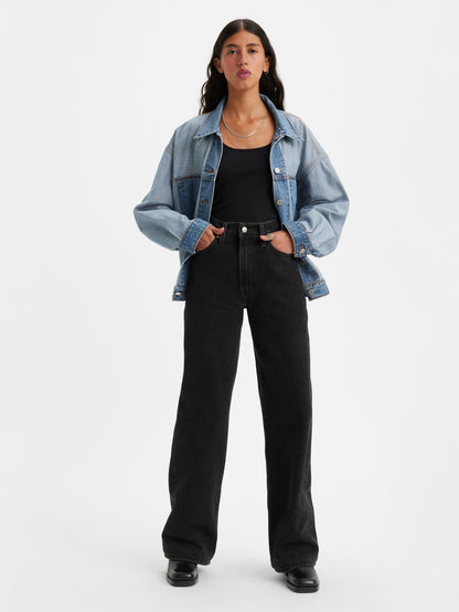 Levi's® 女款 Ribcage 寬腿牛仔褲