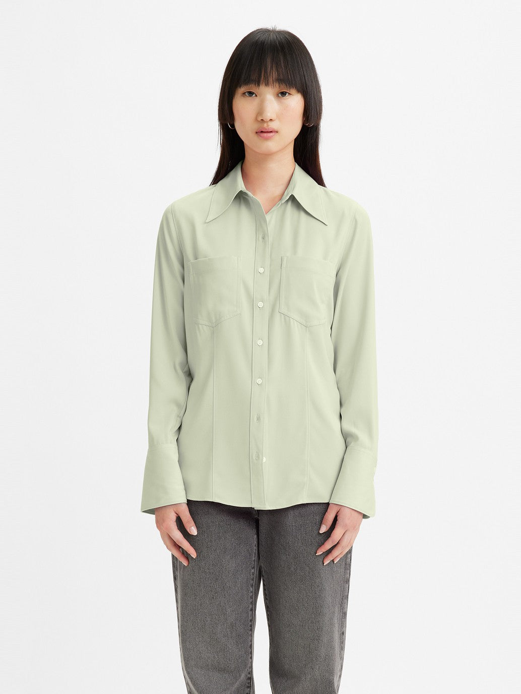 Levi's® 女款 Rilynn 絲質襯衫