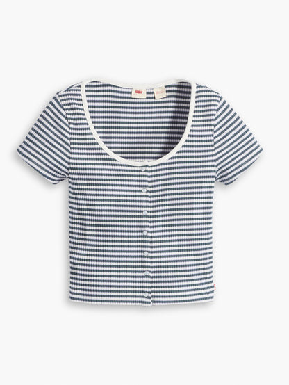 Levi's® 女款短袖 Britt 前按扣上衣