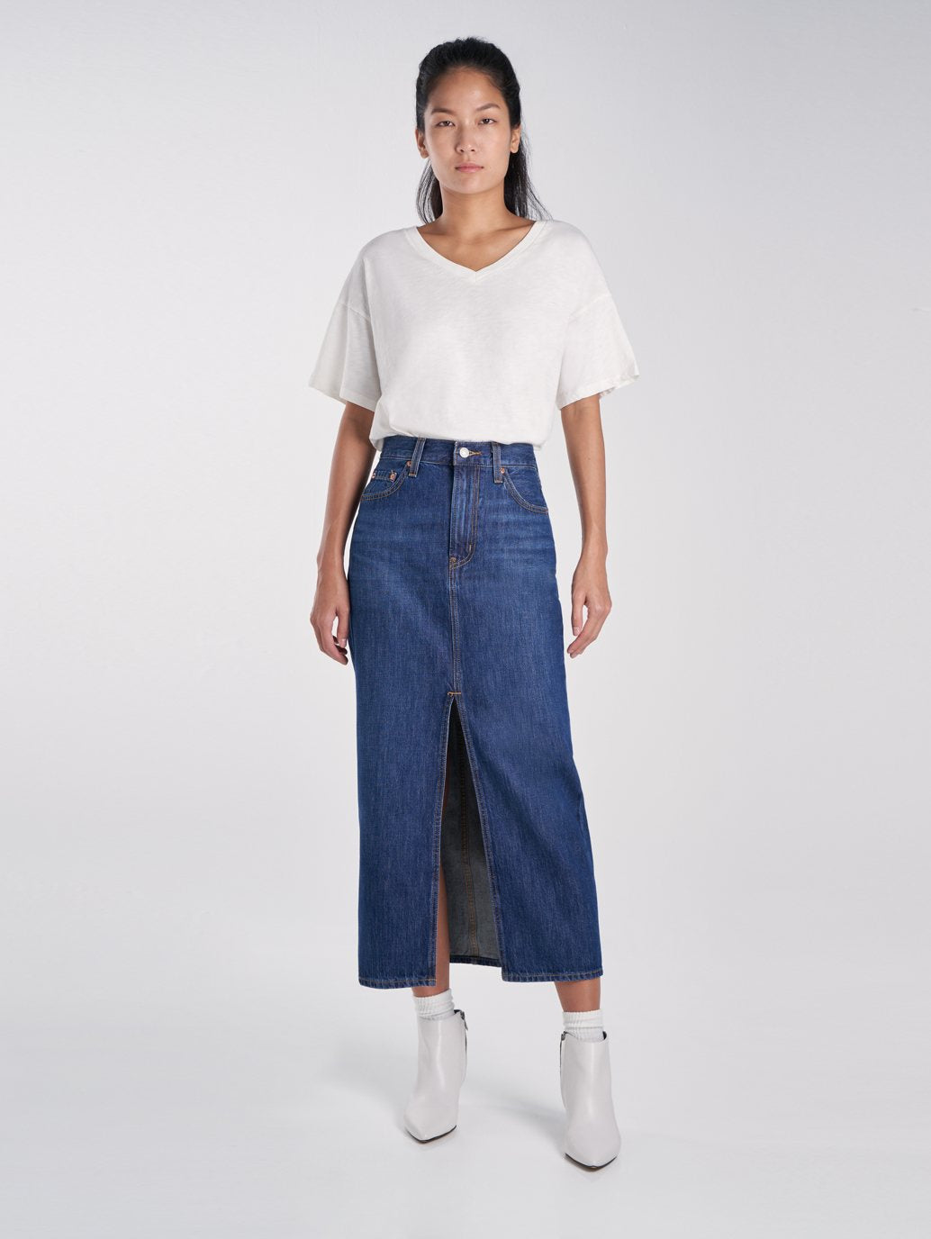 Levi's® 女式正面開衩牛仔裙