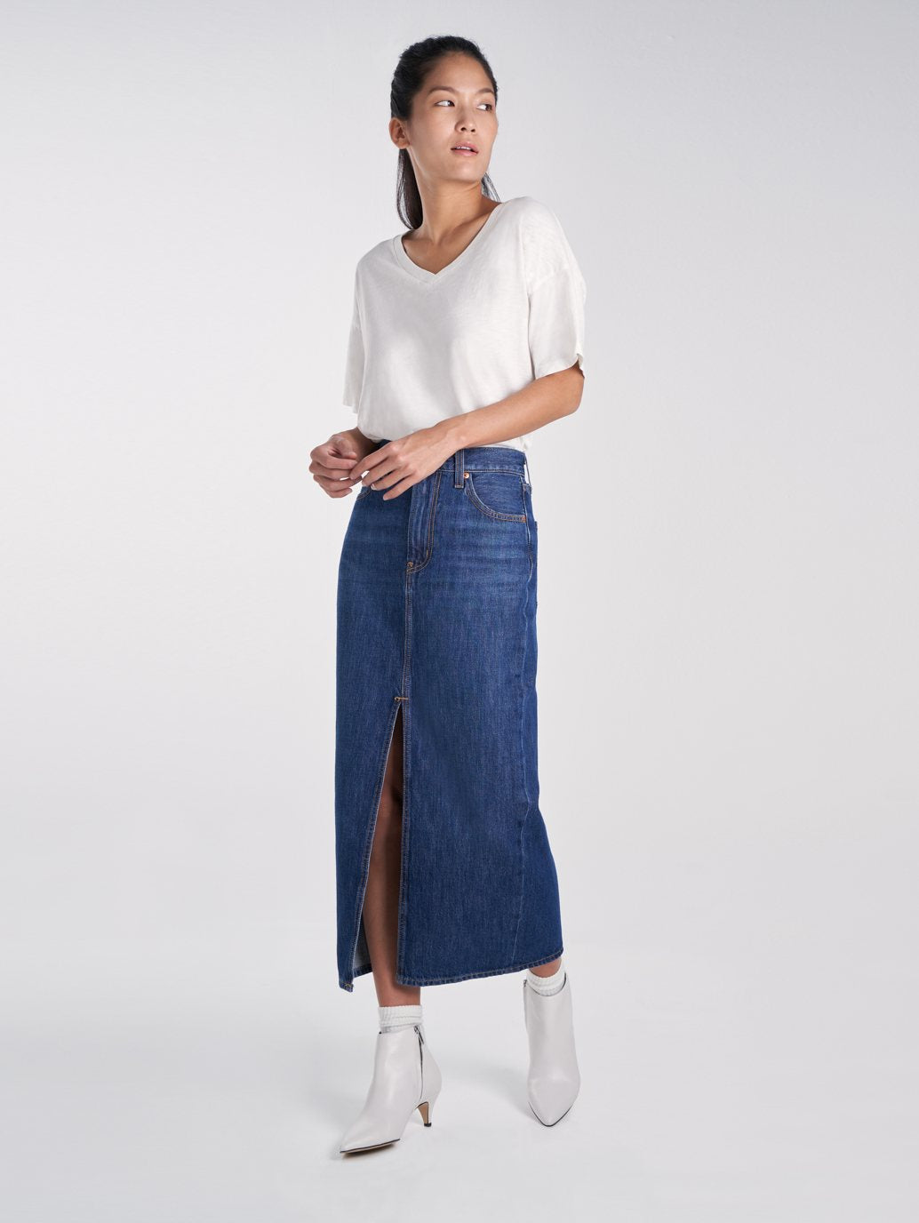 Levi's® 女式正面開衩牛仔裙